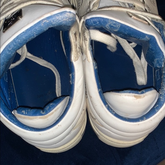 MCM White and Blue Logo High-Tops - Picture 3 of 6